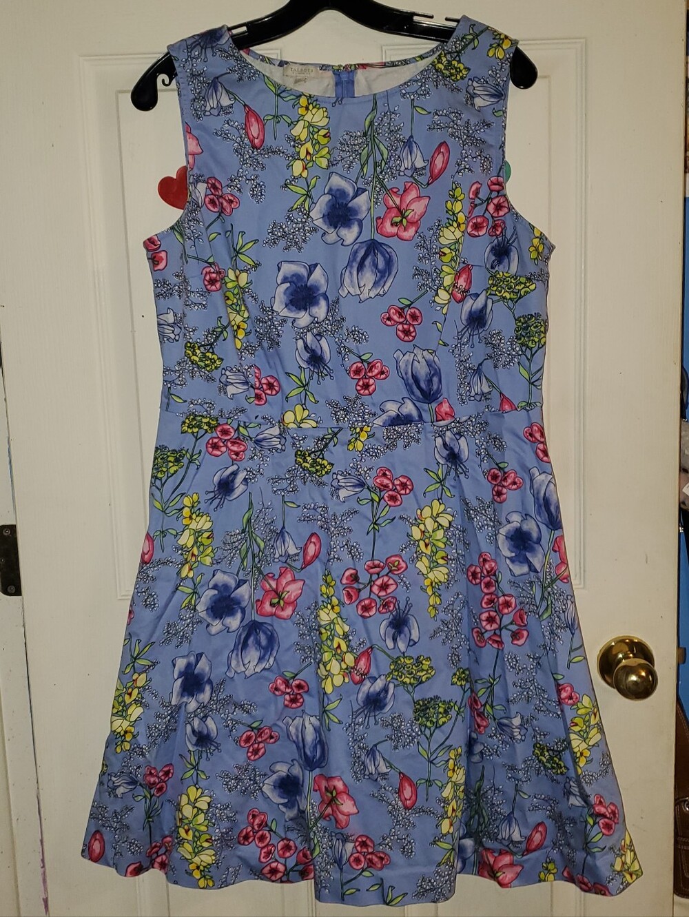 Talbots Petite Floral Fit and Flare Sleeveless Midi Dress